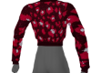 y2k red crop top sweater