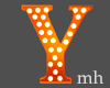 Orange Letter Y