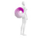 Pink and White Tail