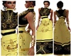 Royal black/gold gown