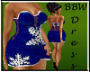 BBW blue Snowflake dress