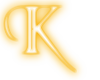 K neon letter