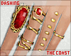 Cst  .Gem Nails + Rings.
