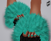 N. Fuzzy Slippers Blue