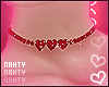 Hearts Red Necklace
