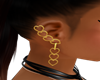 Gold Heart Chain earrins