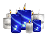 Blue/silver Candles