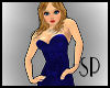 SP Satin Ball Gown Blue