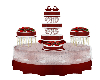 RED n White Wedding Cake