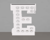 White Letter E SIgn