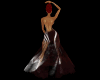 maroon sheer gown