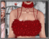 |S| Red Sparkle Fur Top