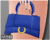 B | Blue Leather Bag