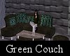 green pilow couch