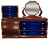 Antiq.Dresser blue/wood