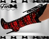 Red Black Sparkle Boots