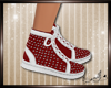 Stud Sneakers Red