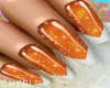 C~Orange Btrfly Nails