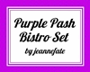 Purple Pash Bistro Set