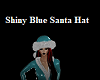 shiny blue santa hat