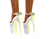 white heels/bow