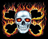 Male Flaming Skull tee