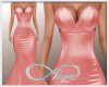 Satin Gown - Coral Pink