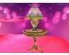 RusticRosesLampGoldTable