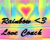 Rainbow heart love couch