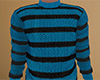 Teal Striped Sweater (M)
