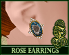 Rose Earrings Blue