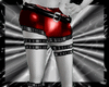 red cyb flare pant