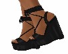 *BLACK*  WEDGE  HEELS