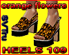 Heels 109 orange flowers