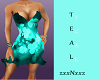 Teal Dress II(Strapless)