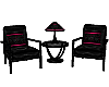 Heart Rose Chair Set