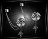 silv cancan rose earring