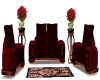 {AL} Red Living Room Set