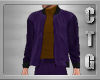 CTG PURP LEATHER/SWEATER
