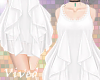 V| White Silk Dress