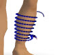 Long Blue Snake Anklet