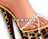 Hanna Gold/Leopar Sandal