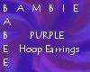 ~BB~PurpleHoopEarrings