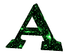 Letter A Green Stars