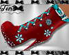 Dark Red Snowflake Boots