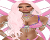Long Pink Straight Hair