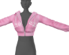LA Pink Crop Hoodie