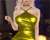 LM: Leather Yellow Dress