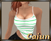 Green Striped Top