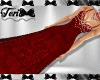 Red Ornate Beaded Gown